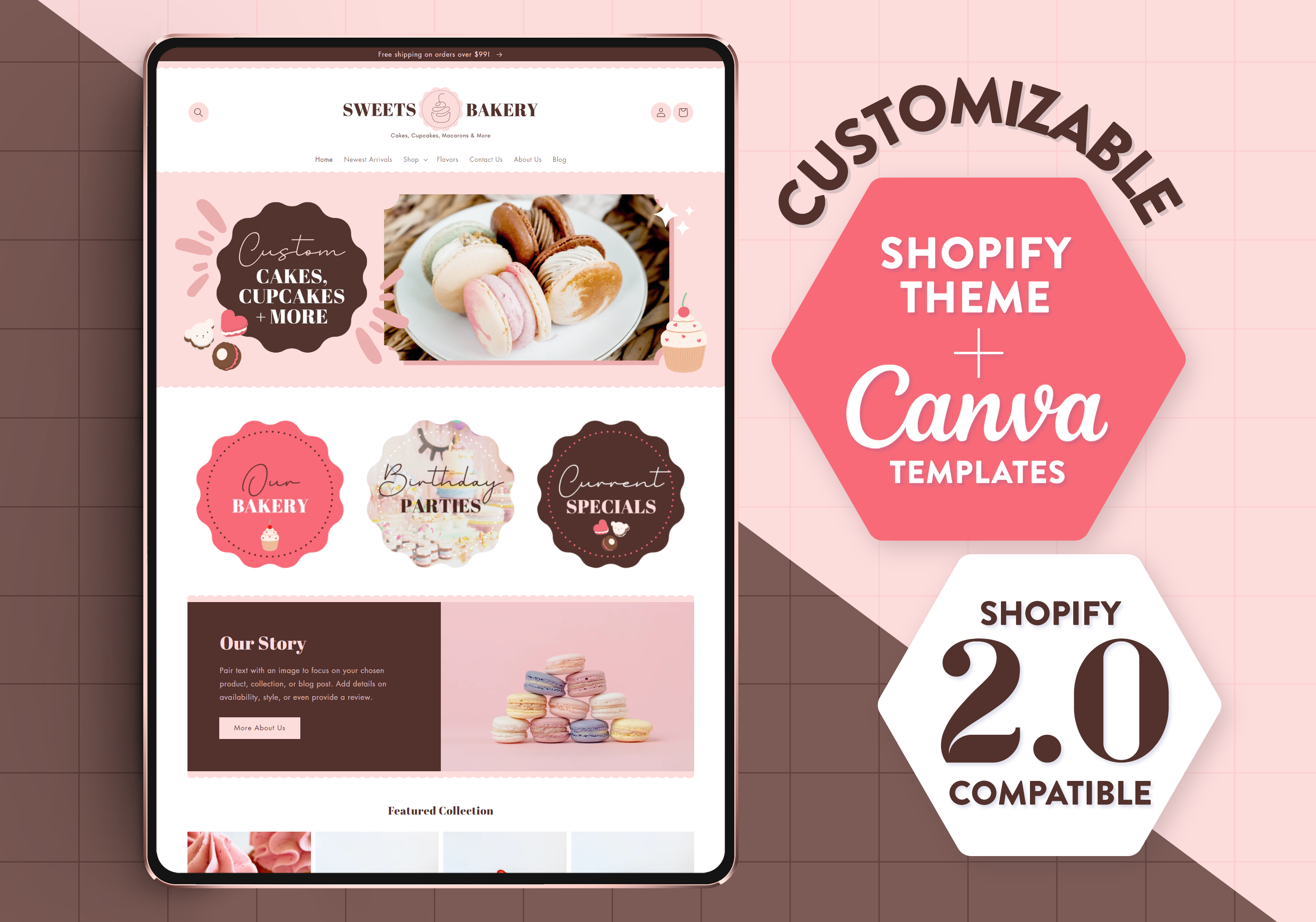 cute cupcake shopify theme
